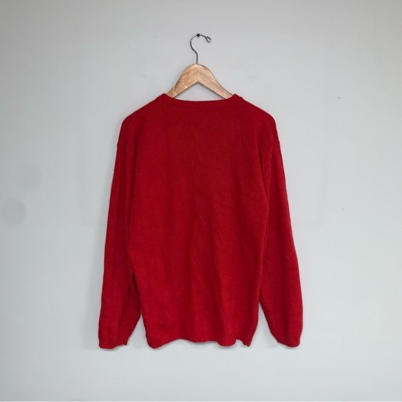Amanda Smith Vintage Sweater Women’s Size Large Red Lambswool Angora Hair Blend - Picture 5 of 6